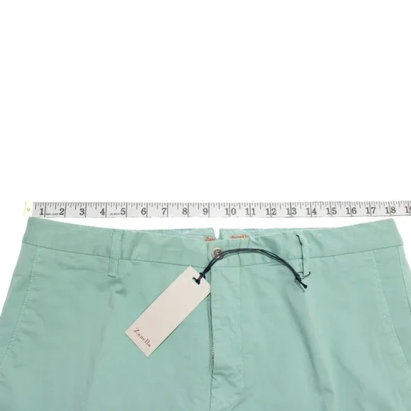 Zanella NWT Chinos / Casual Pants Size 36 US Noah In Solid Green Cotton Blend